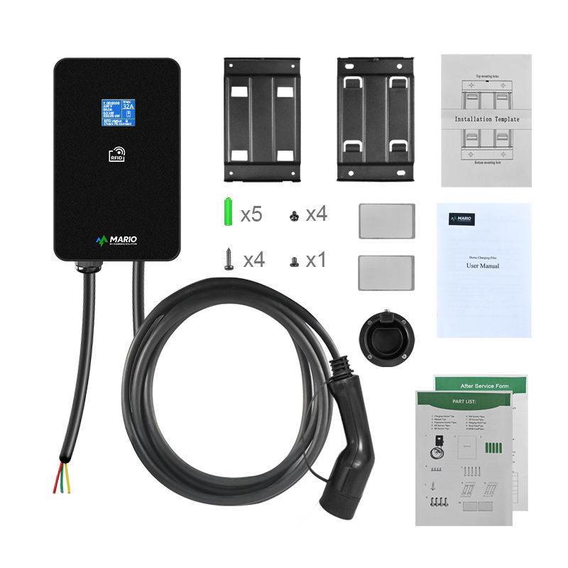 Neues Design Wallbox Typ2 EV-Ladegerät 32 A Einphasiges 7-kW-EV-Ladegerät 