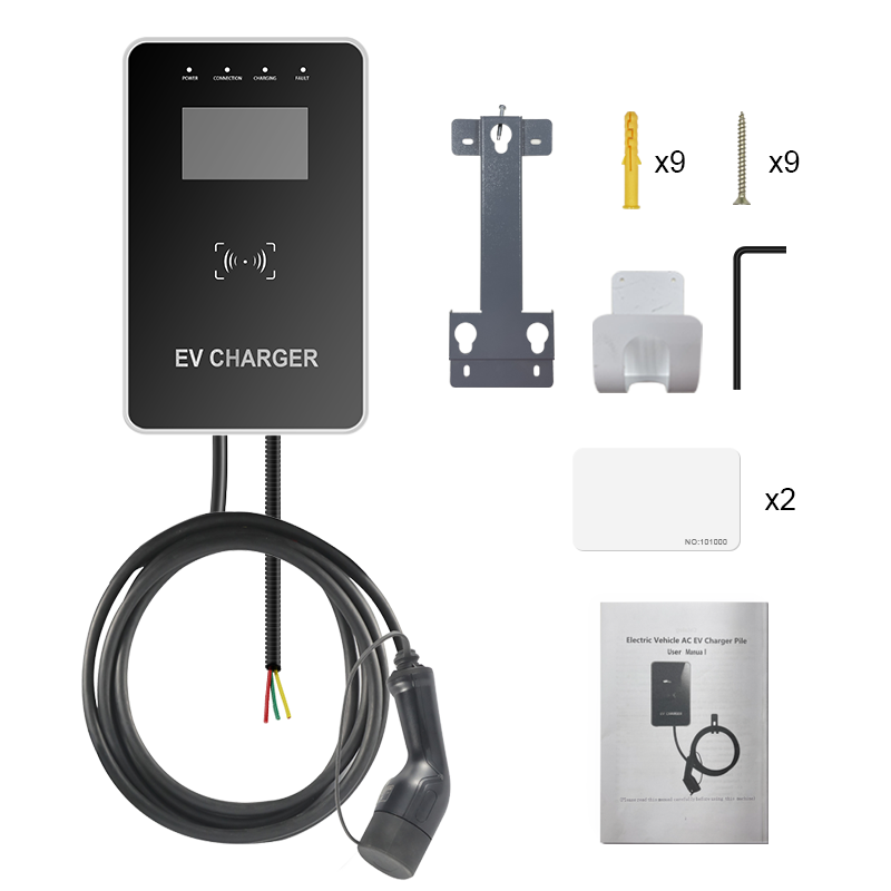 OEM-Logo Wandmontiertes 22KW EV-Ladegerät, EV-Ladestation mit Einzelsteckern vom Typ2.