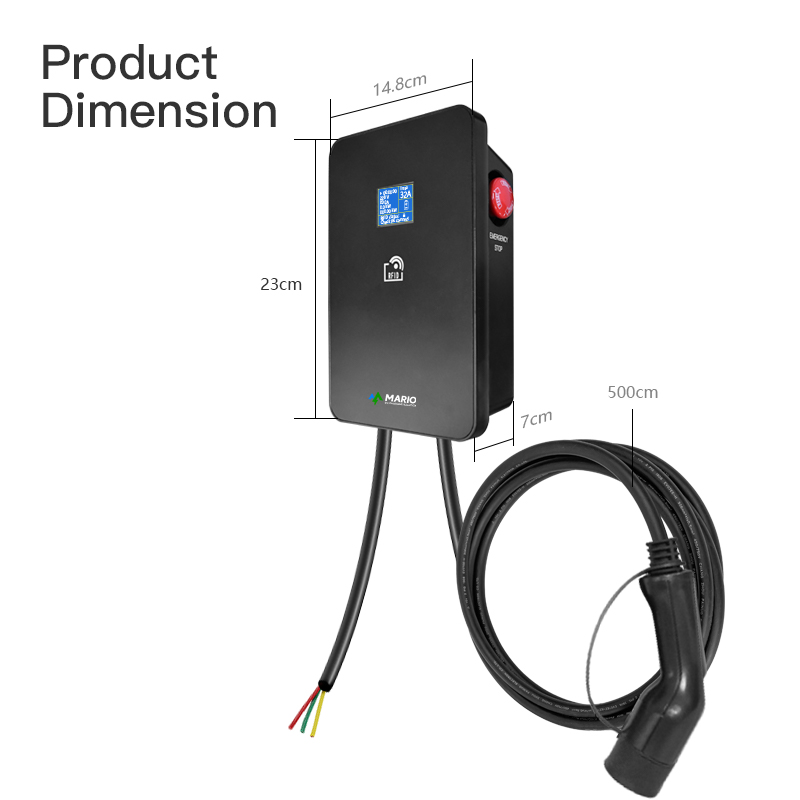 Neues Design Wallbox Typ2 EV-Ladegerät 32 A Einphasiges 7-kW-EV-Ladegerät 